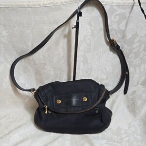 Marc Jacobs Black Nylon and Leather Crossbody Bag